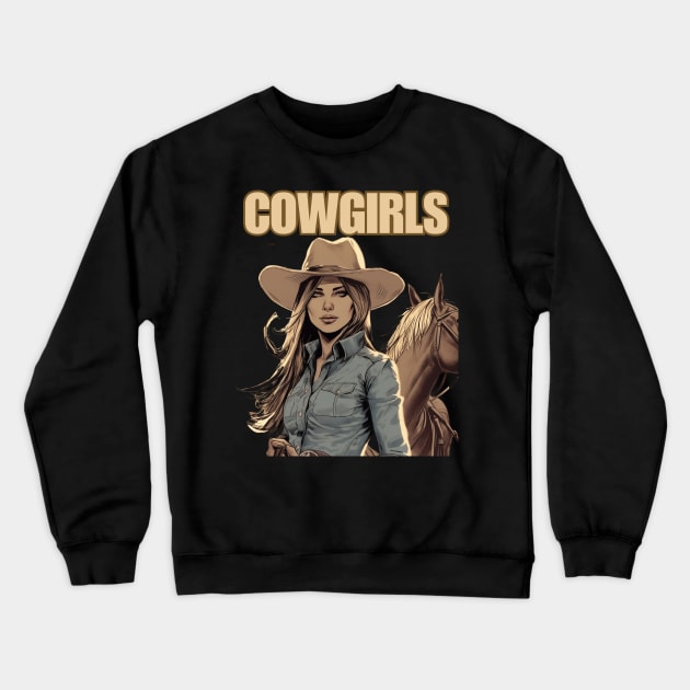 I Love Hot Cowgirls Crewneck Sweatshirt by FrogandFog